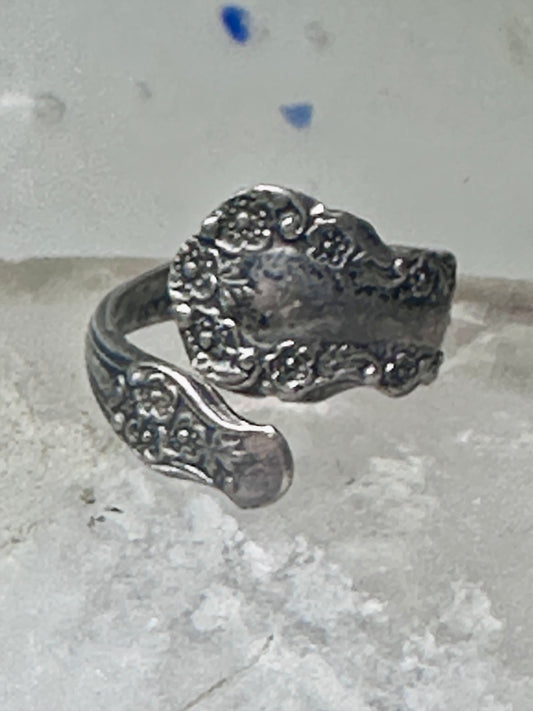 Gorham spoon ring Buttercup flower Band Floral pinky size 4 sterling silver women girl