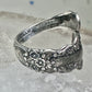 Gorham spoon ring Buttercup flower Band Floral pinky size 4 sterling silver women girl