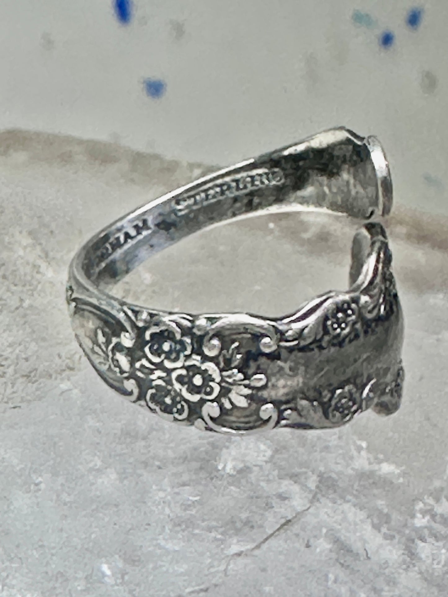 Gorham spoon ring Buttercup flower Band Floral pinky size 4 sterling silver women girl