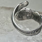 Gorham spoon ring Buttercup flower Band Floral pinky size 4 sterling silver women girl
