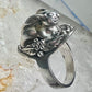 Rabbit Ring Bunny Band Floral Field size 9 sterling silver women girls