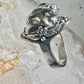 Rabbit Ring Bunny Band Floral Field size 9 sterling silver women girls