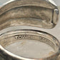 Vintage Towle Sterling Silver Candlelight Turquoise Spoon Ring Size 6 6.1g 925