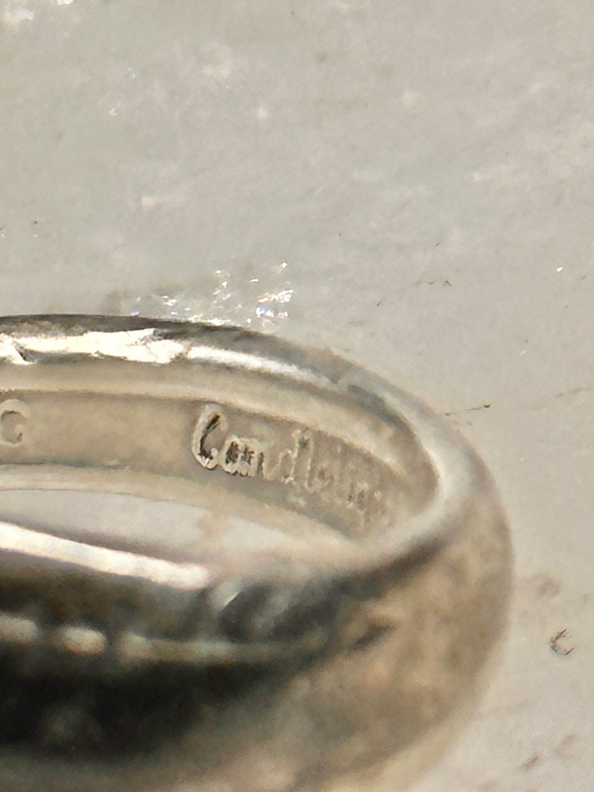 Vintage Towle Sterling Silver Candlelight Turquoise Spoon Ring Size 6 6.1g 925