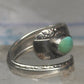 Vintage Towle Sterling Silver Candlelight Turquoise Spoon Ring Size 6 6.1g 925