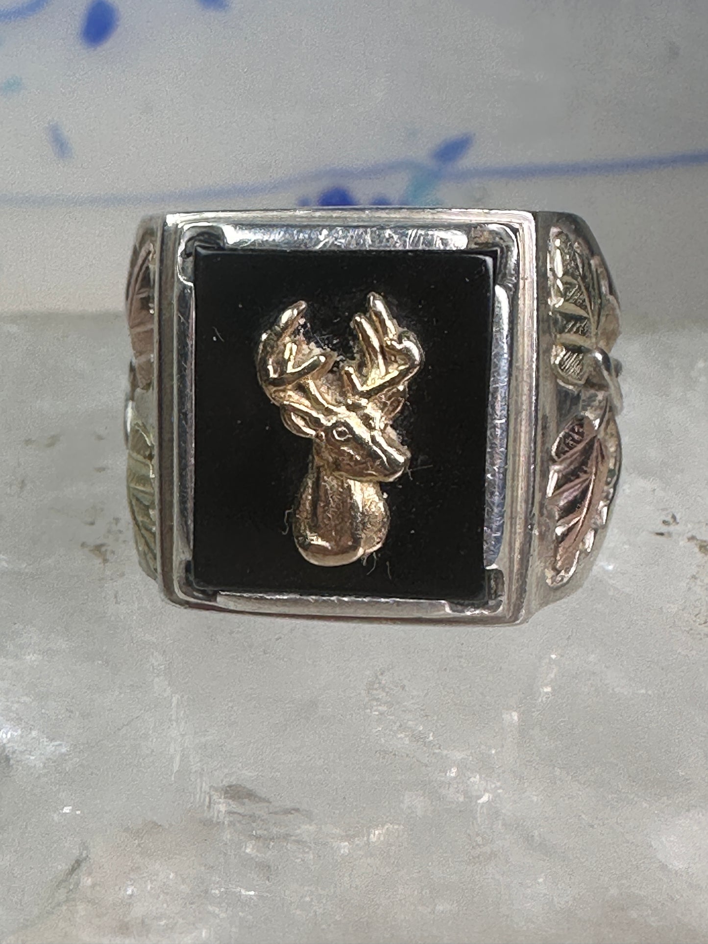 Deer ring Black Hills Gold size 10 sterling silver women men