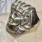 King Tut ring Egyptian Pharaoh Face band size 6 sterling silver women men