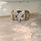 Black Hills Gold ring eagle leaves onyx band Size 10.2 sterling silver women men