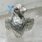 Bird ring sterling silver size 6 adj open band Peace dove women