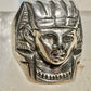 King Tut ring Egyptian Pharaoh Face band size 6 sterling silver women men
