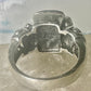 Cross poison ring Religious Christian size 6 sterling silver women girls