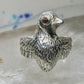 Bird ring sterling silver size 6 adj open band Peace dove women