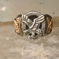 Black Hills Gold ring eagle leaves onyx band Size 10.2 sterling silver women men