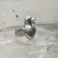 Bird ring sterling silver size 6 adj open band Peace dove women