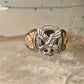 Black Hills Gold ring eagle leaves onyx band Size 10.2 sterling silver women men