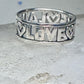 Love Laugh Live Ring Vintage Band size 6.75 sterling silver women girls