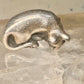 James Yesberger cat ring sleeping kitten band Size 5.75 sterling silver women