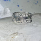 Love Laugh Live Ring Vintage Band size 6.75 sterling silver women girls