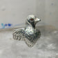 Bird ring sterling silver size 6 adj open band Peace dove women