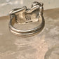 James Yesberger cat ring sleeping kitten band Size 5.75 sterling silver women