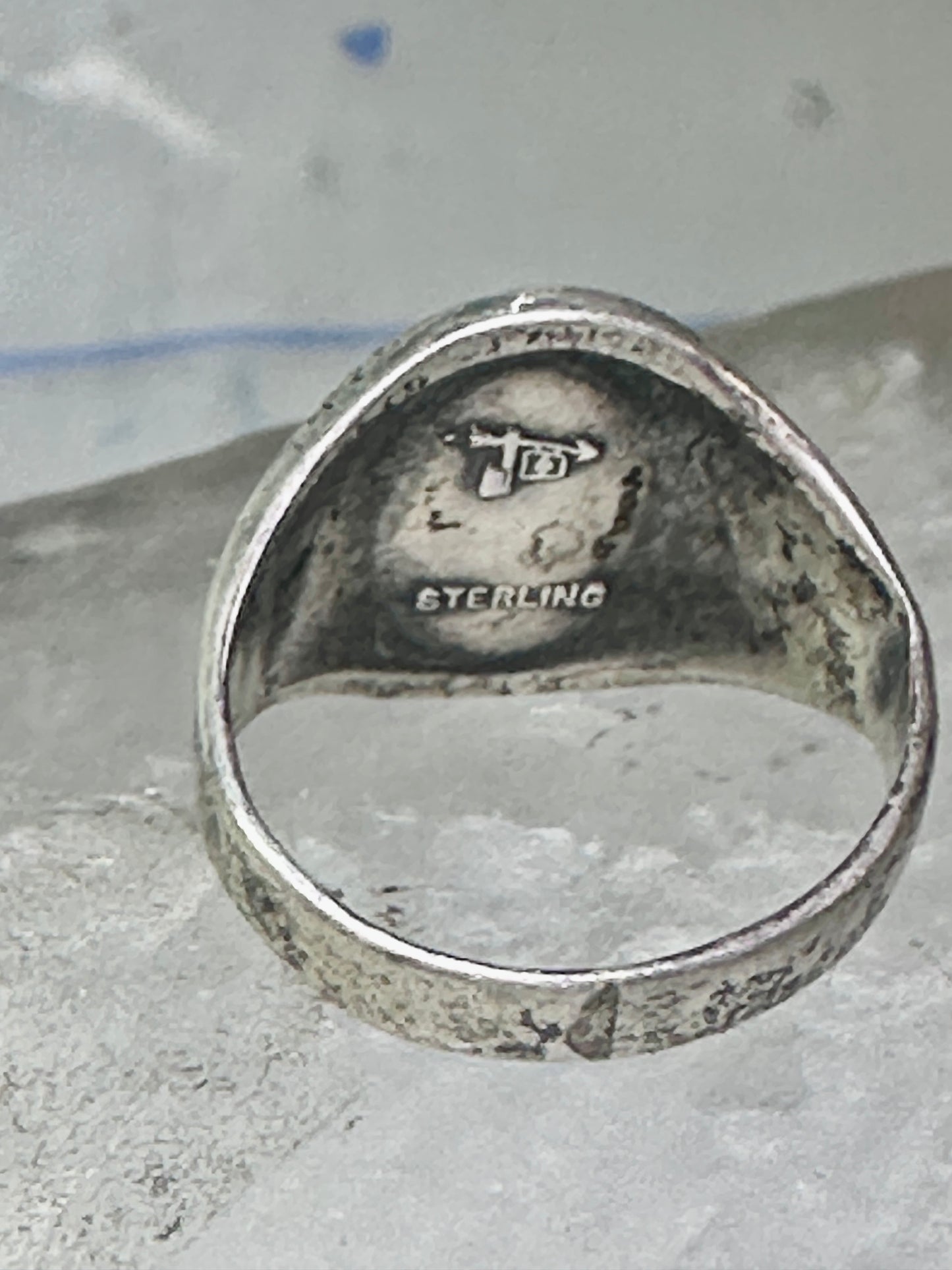 Navajo Phoenix Bell trading Ring Turquoise Band size 5.75 sterling silver women girls