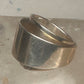 Vintage Mexico Sterling Silver Modernist Bypass Ribbon Wrap Ring Size 6.75 11.9g 925