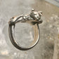 James Yesberger cat ring sleeping kitten band Size 5.75 sterling silver women
