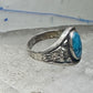Navajo Phoenix Bell trading Ring Turquoise Band size 5.75 sterling silver women girls