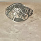 Horse ring size 6.75 cowgirl band by Bell sterling silver women