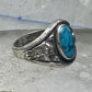 Navajo Phoenix Bell trading Ring Turquoise Band size 5.75 sterling silver women girls