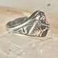 Horse ring size 6.75 cowgirl band by Bell sterling silver women