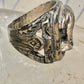 Native American face old ring size 7 sterling silver women men signed sterling hard to read