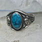 Navajo Phoenix Bell trading Ring Turquoise Band size 5.75 sterling silver women girls