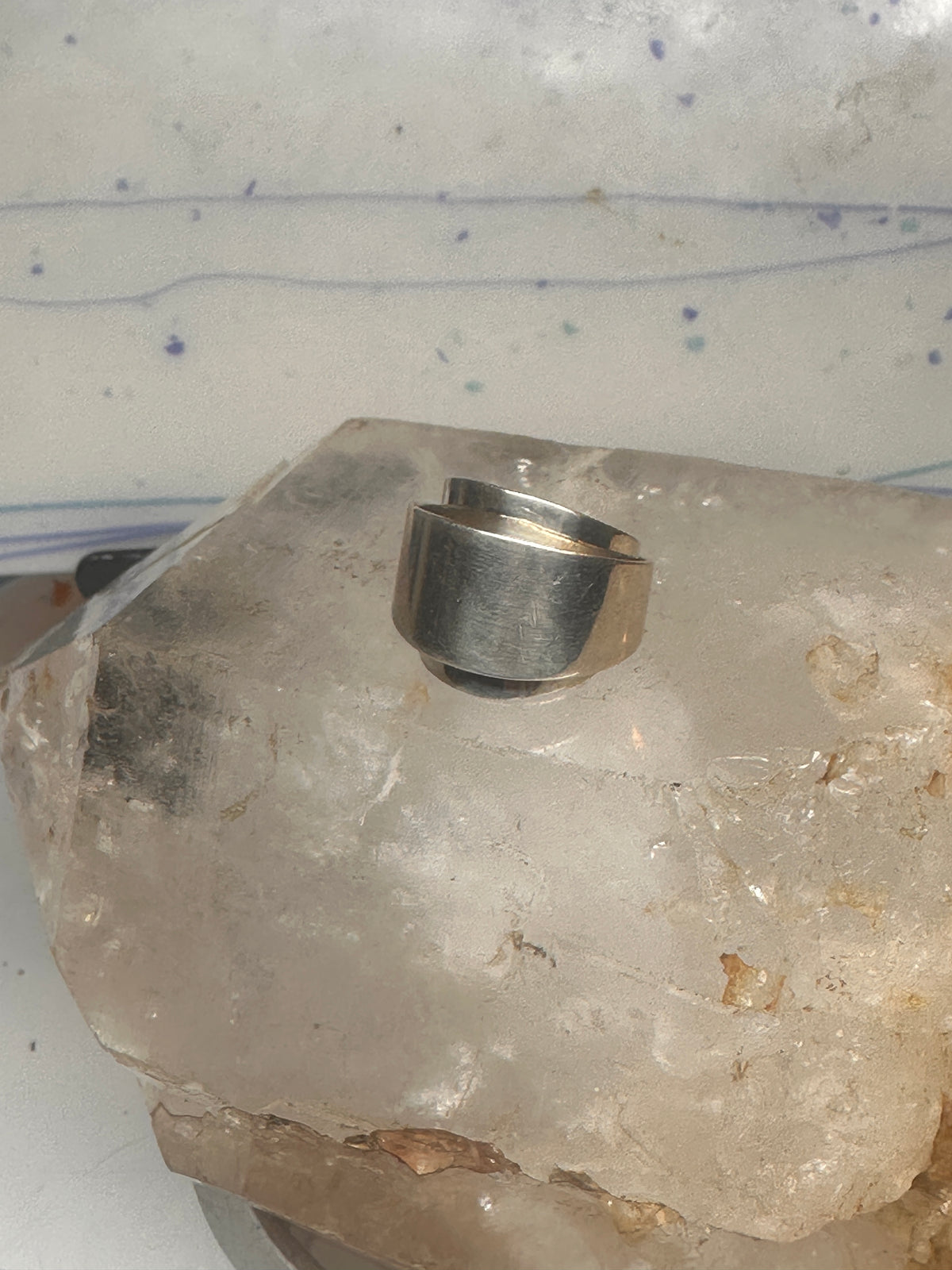 Vintage Mexico Sterling Silver Modernist Bypass Ribbon Wrap Ring Size 6.75 11.9g 925