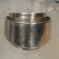 Vintage Mexico Sterling Silver Modernist Bypass Ribbon Wrap Ring Size 6.75 11.9g 925