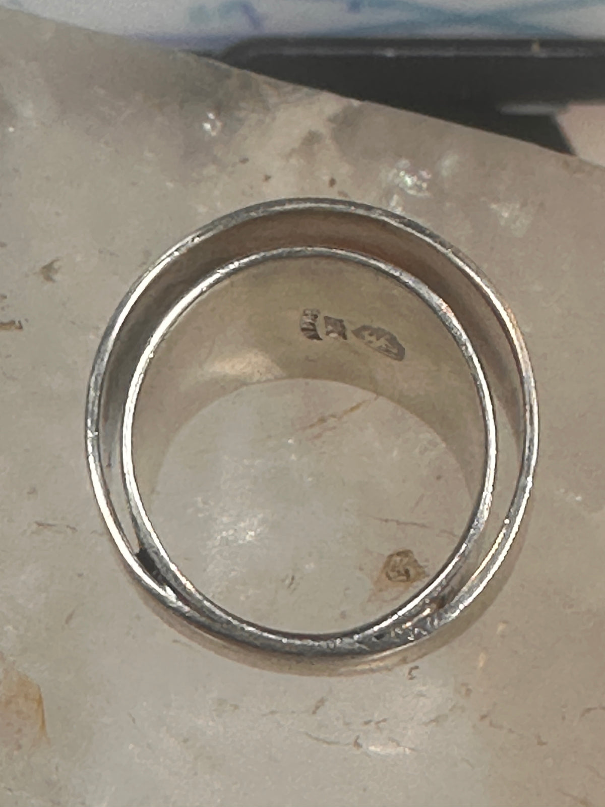 Vintage Mexico Sterling Silver Modernist Bypass Ribbon Wrap Ring Size 6.75 11.9g 925