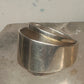 Vintage Mexico Sterling Silver Modernist Bypass Ribbon Wrap Ring Size 6.75 11.9g 925