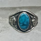Navajo Phoenix Bell trading Ring Turquoise Band size 5.75 sterling silver women girls