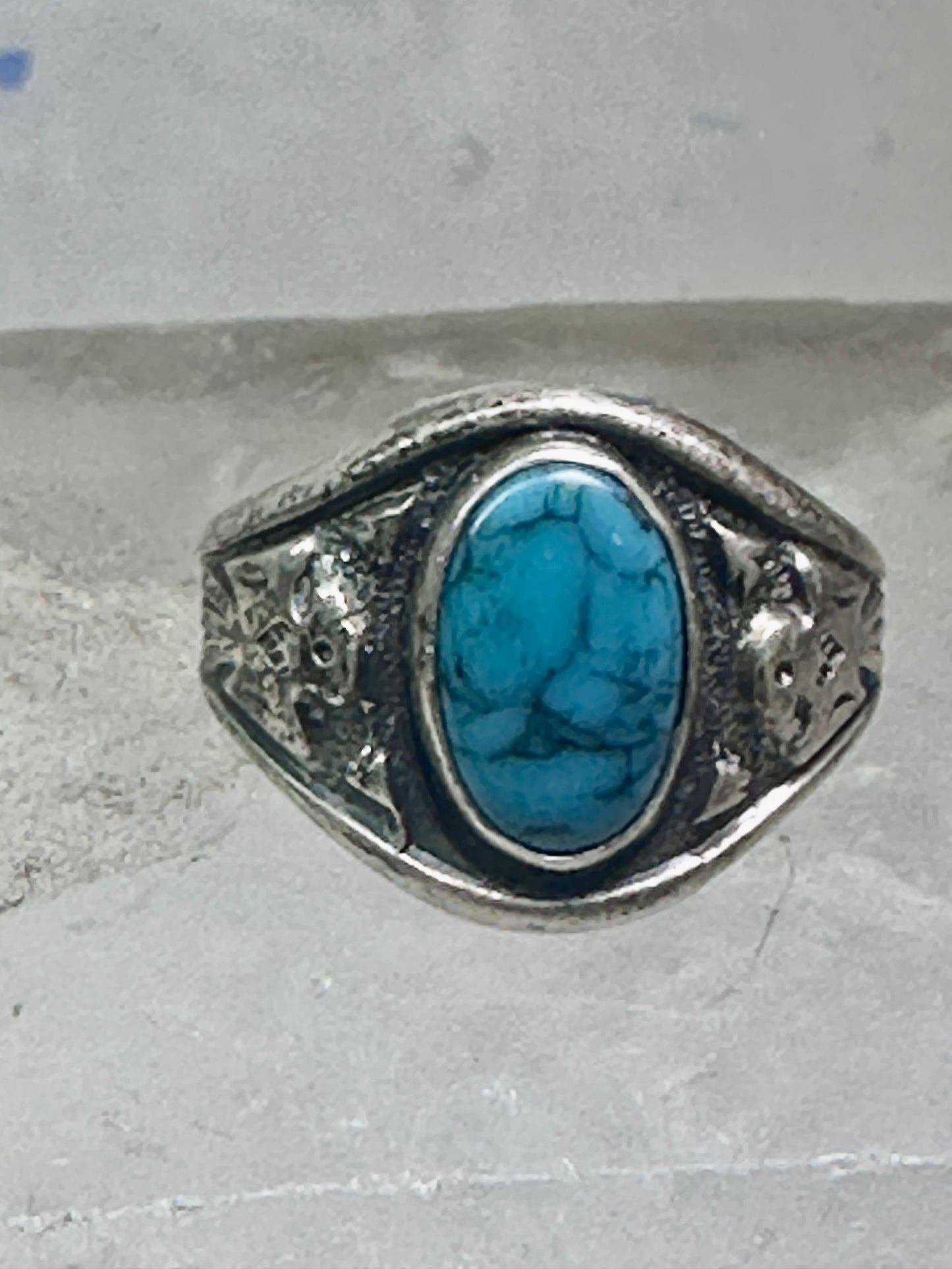 Navajo Phoenix Bell trading Ring Turquoise Band size 5.75 sterling silver women girls