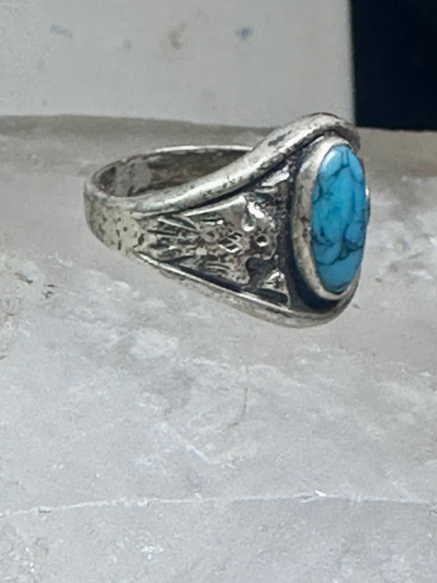 Navajo Phoenix Bell trading Ring Turquoise Band size 5.75 sterling silver women girls