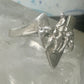 Cowboy ring horse w rider on V band Victory size 6.50 sterling silver women girls