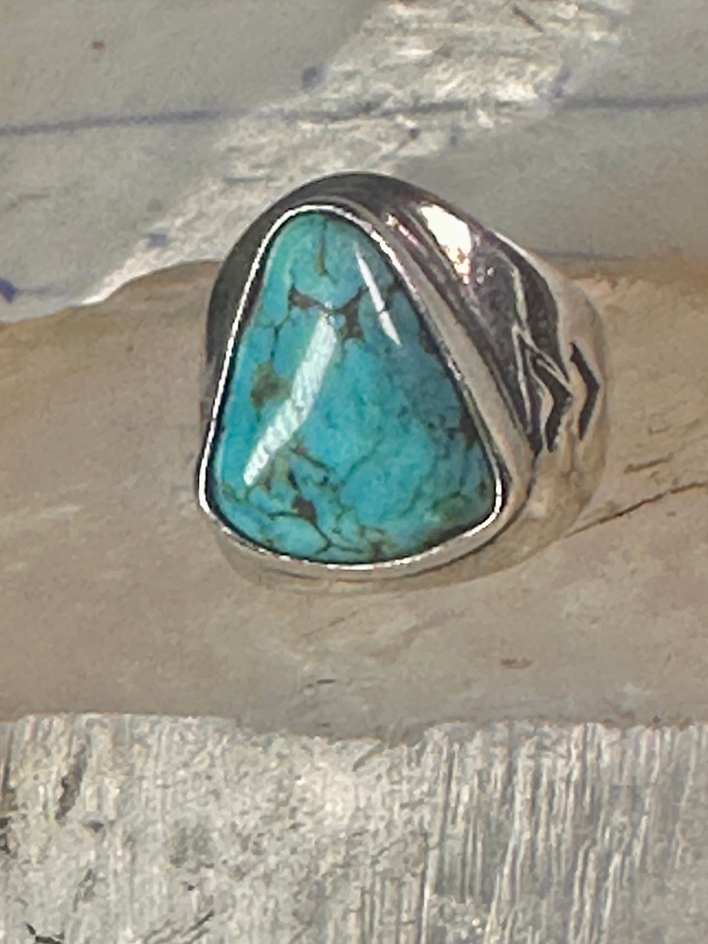 Navajo ring turquoise size 8.75  sterling silver women men