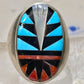 Zuni ring size 10.25 turquoise coral mop onyx sterling silver men women