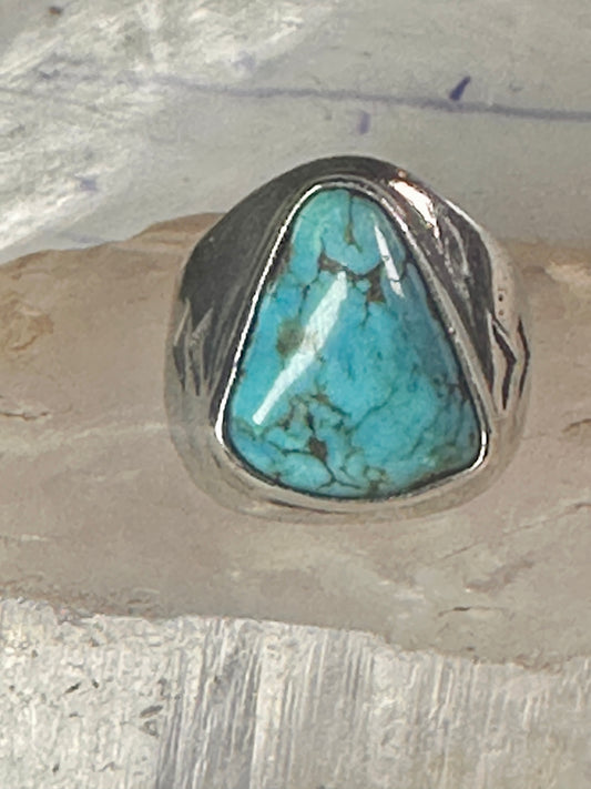Navajo ring turquoise size 8.75  sterling silver women men