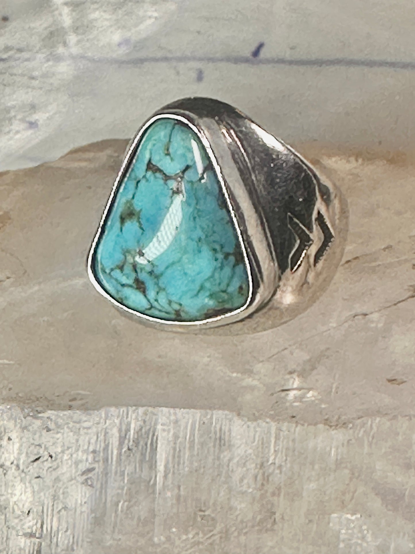 Navajo ring turquoise size 8.75  sterling silver women men
