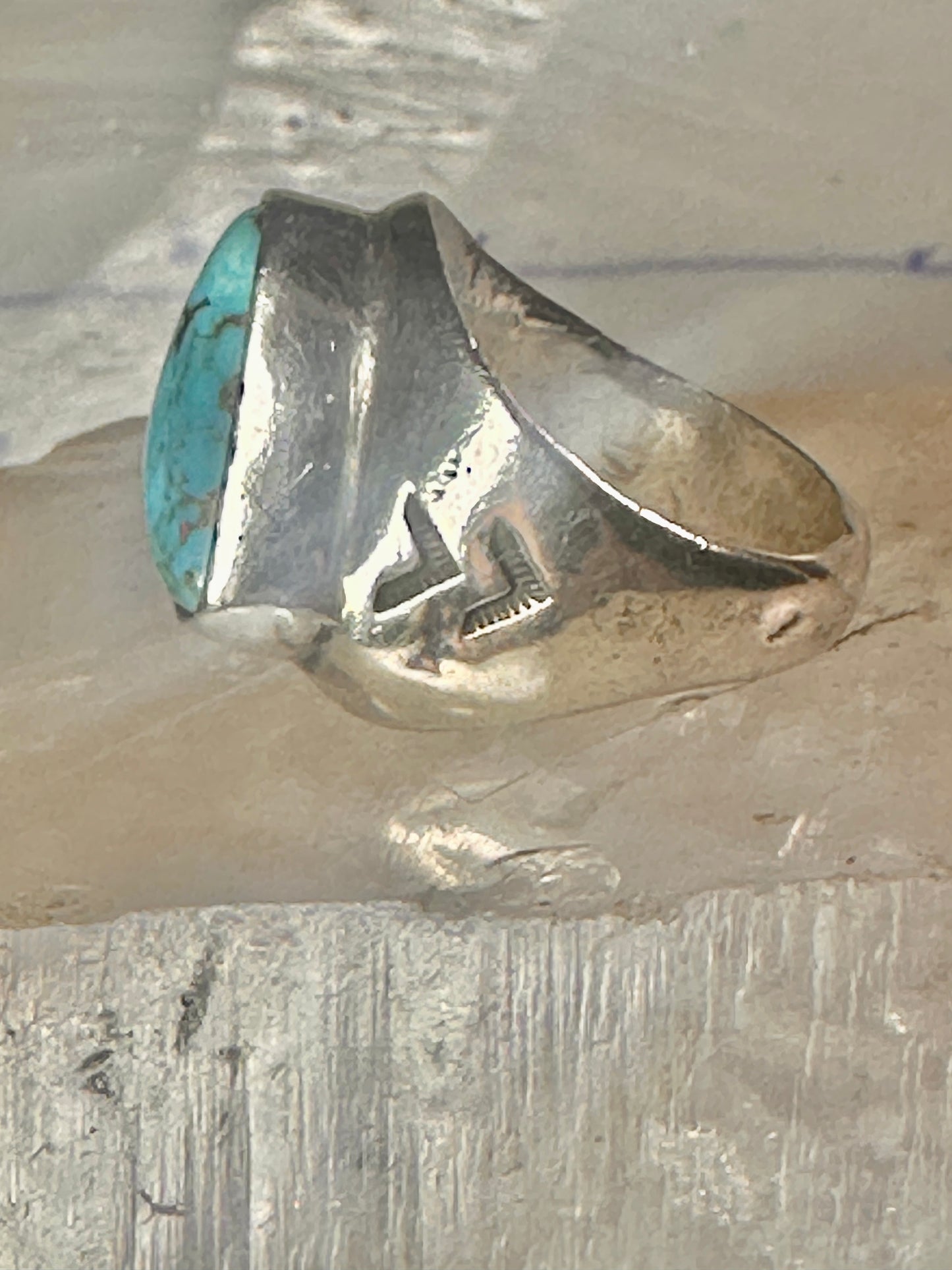 Navajo ring turquoise size 8.75  sterling silver women men