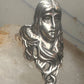 Vintage Sterling Silver Flowing Hair Art Nouveau Lady Face Ring Size 6.75 11.9g 925