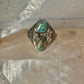 Navajo ring turquoise stampings size 14 sterling silver women men