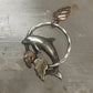 Vintage Black Hills Gold Sterling Silver 12K Tri Color Dolphin Hoop Pendant 925