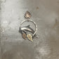 Vintage Black Hills Gold Sterling Silver 12K Tri Color Dolphin Hoop Pendant 925